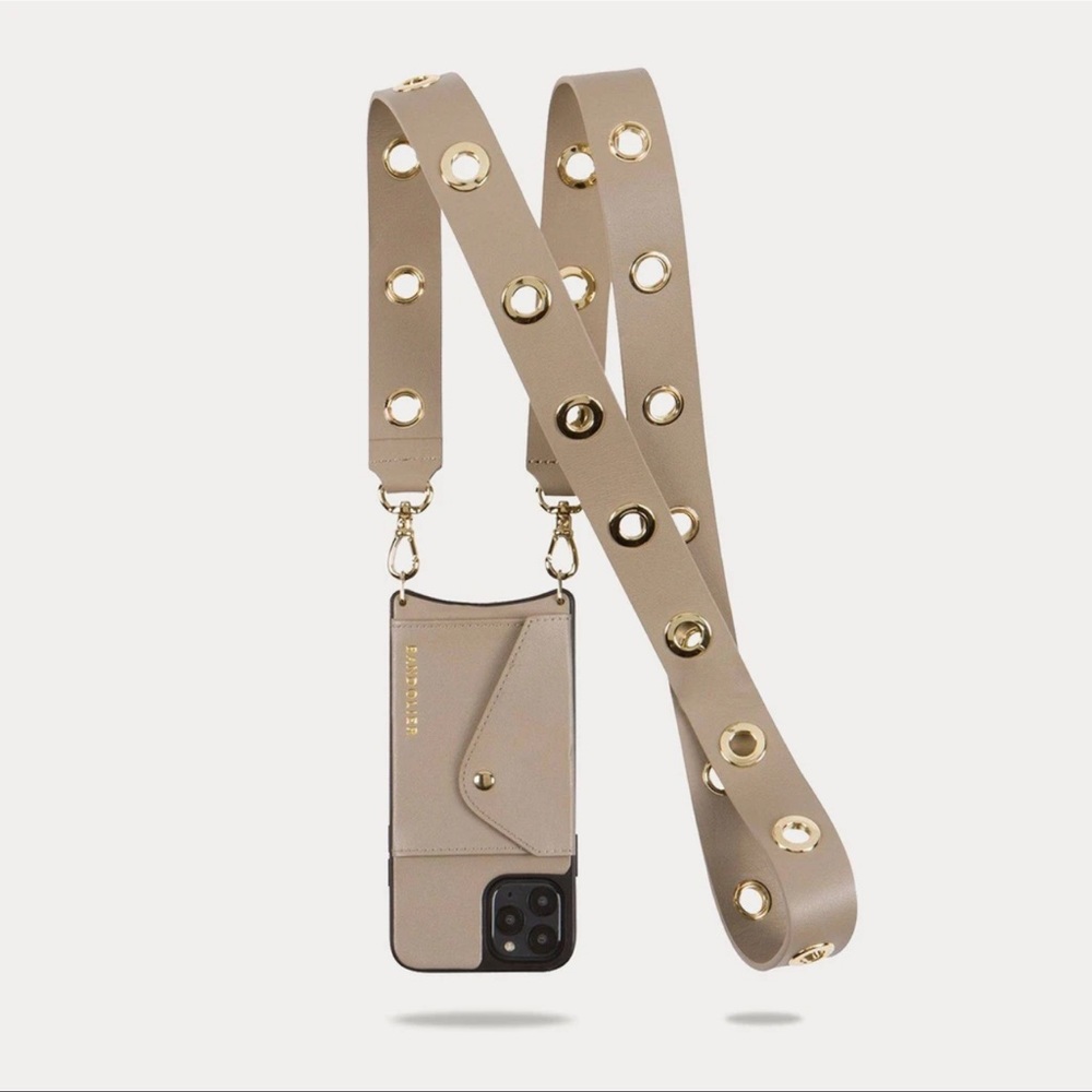 Nina smooth leather bandolier crossbody…iPhone 11prro max